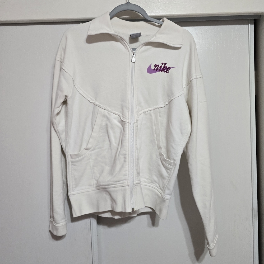 nike zip up pink sweater
